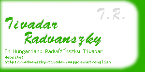 tivadar radvanszky business card